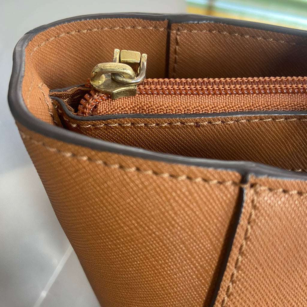 Tory Burch Brown Leather York Tote Bag | Pre Loved |