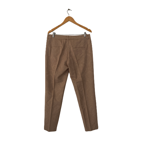 ZARA Beige Self-embroidered Pants | Brand New |