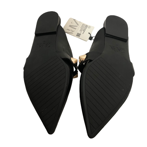 ZARA Black Studded Mules | Brand New |