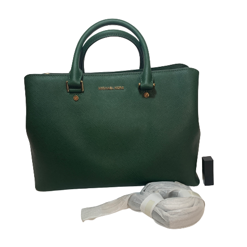 Michael Kors Emerald Green Leather Satchel | Gently Used |