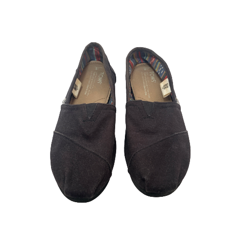 TOMS Black Canvas Shoes | Pre Loved |