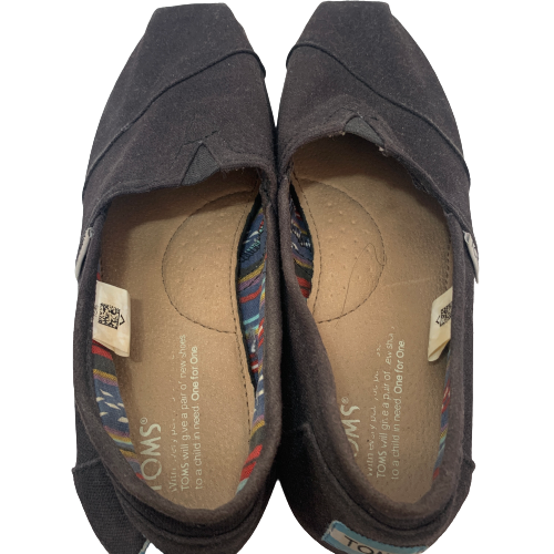 TOMS Black Canvas Shoes | Pre Loved |