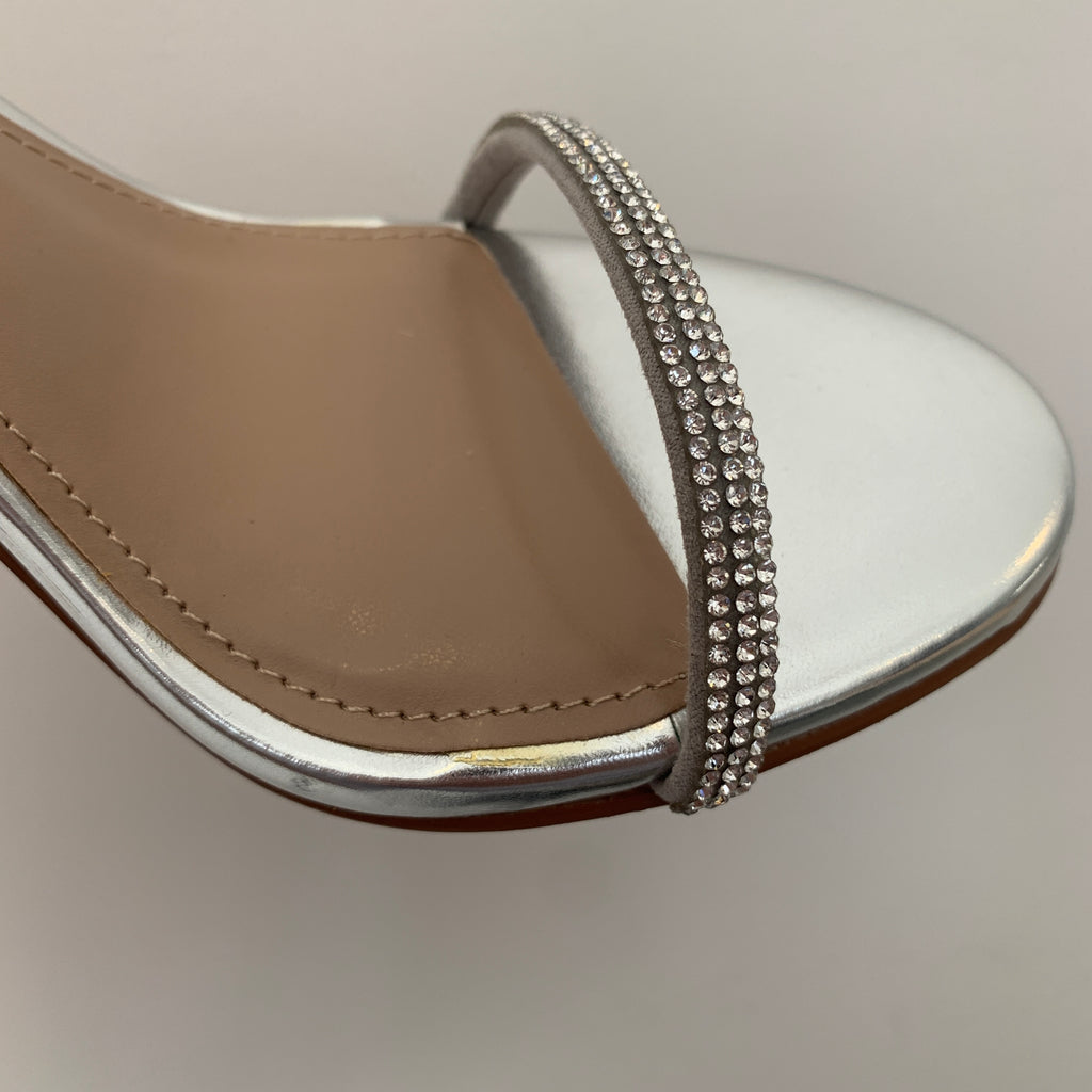 Steve Madden 'Festive' Silver Rhinestone Heels | Brand New |