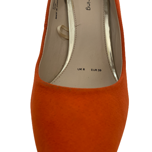 Red Herring Orange Suede Pointed Pumps | Gently Used |