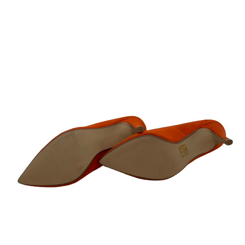 Red Herring Orange Suede Pointed Pumps | Gently Used |