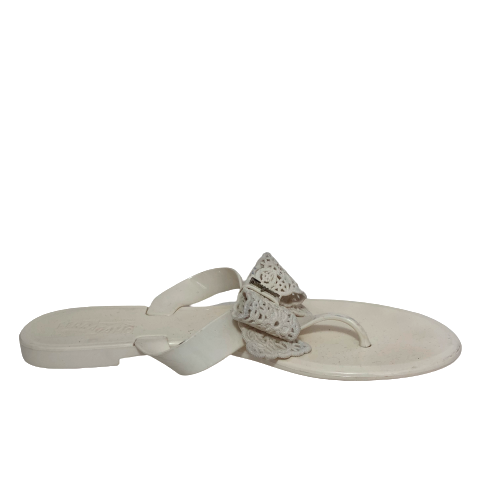 Salvatore Ferragamo White 'Pandy' Jelly Sandals | Pre Loved |