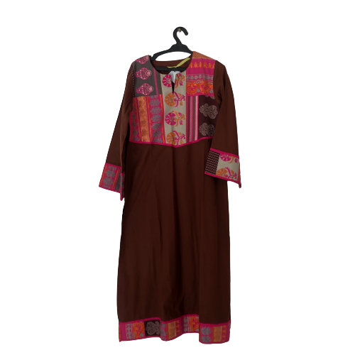 Yasir Waheed brown and pink kurta