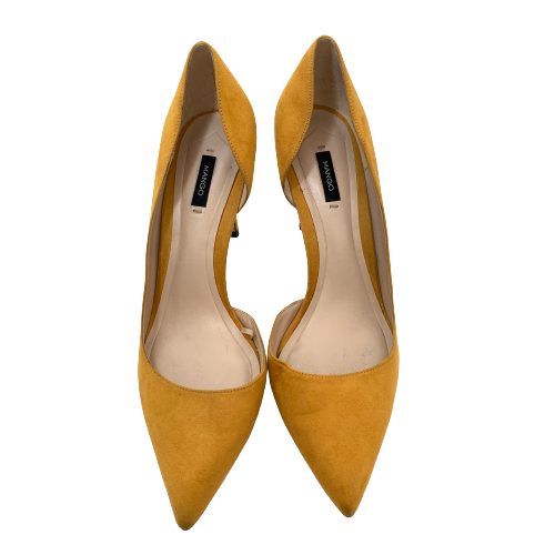 Mango Mustard Suede Pointed Pumps | Pre Loved |