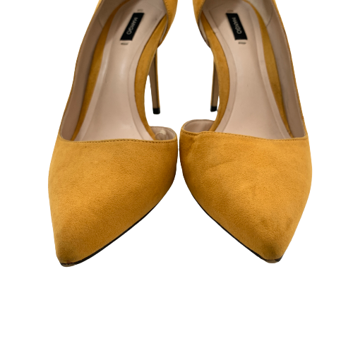 Mango Mustard Suede Pointed Pumps | Pre Loved |