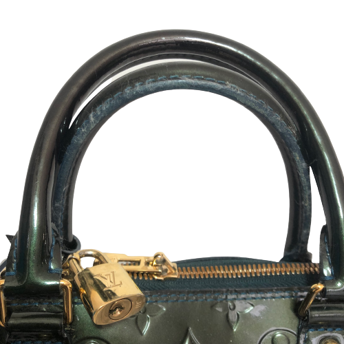 Louis Vuitton ALMA GM Green Vernis Leather Tote