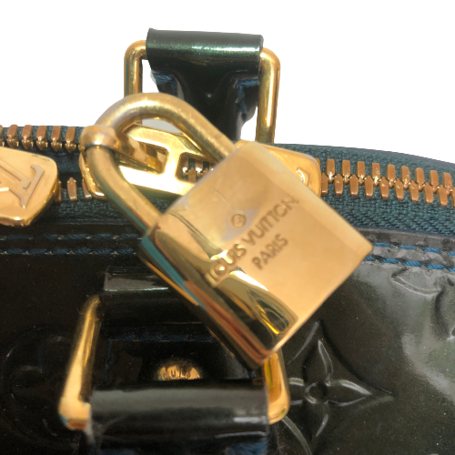 Louis Vuitton ALMA GM Green Vernis Leather Tote
