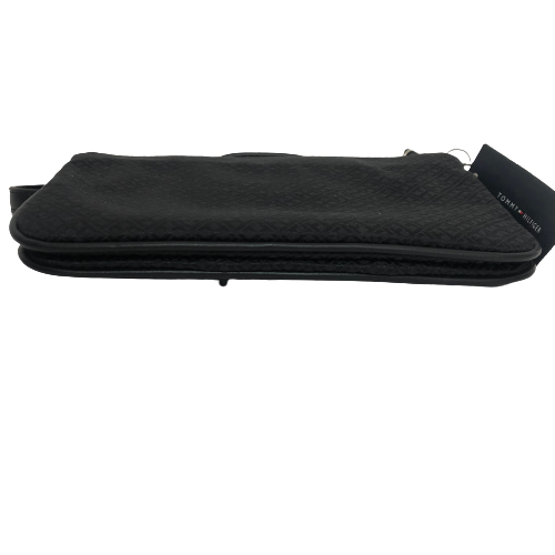 Tommy Hilfiger Black Monogram Canvas Small Crossbody Bag | Brand New |