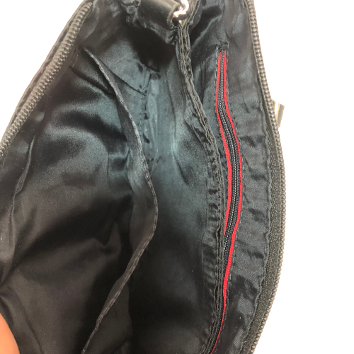 Tommy Hilfiger Black Monogram Canvas Small Crossbody Bag | Brand New |