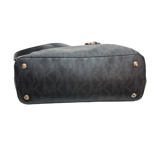 Michael Kors Black Monogram Coated Canvas Shoulder Bag | Pre Loved |