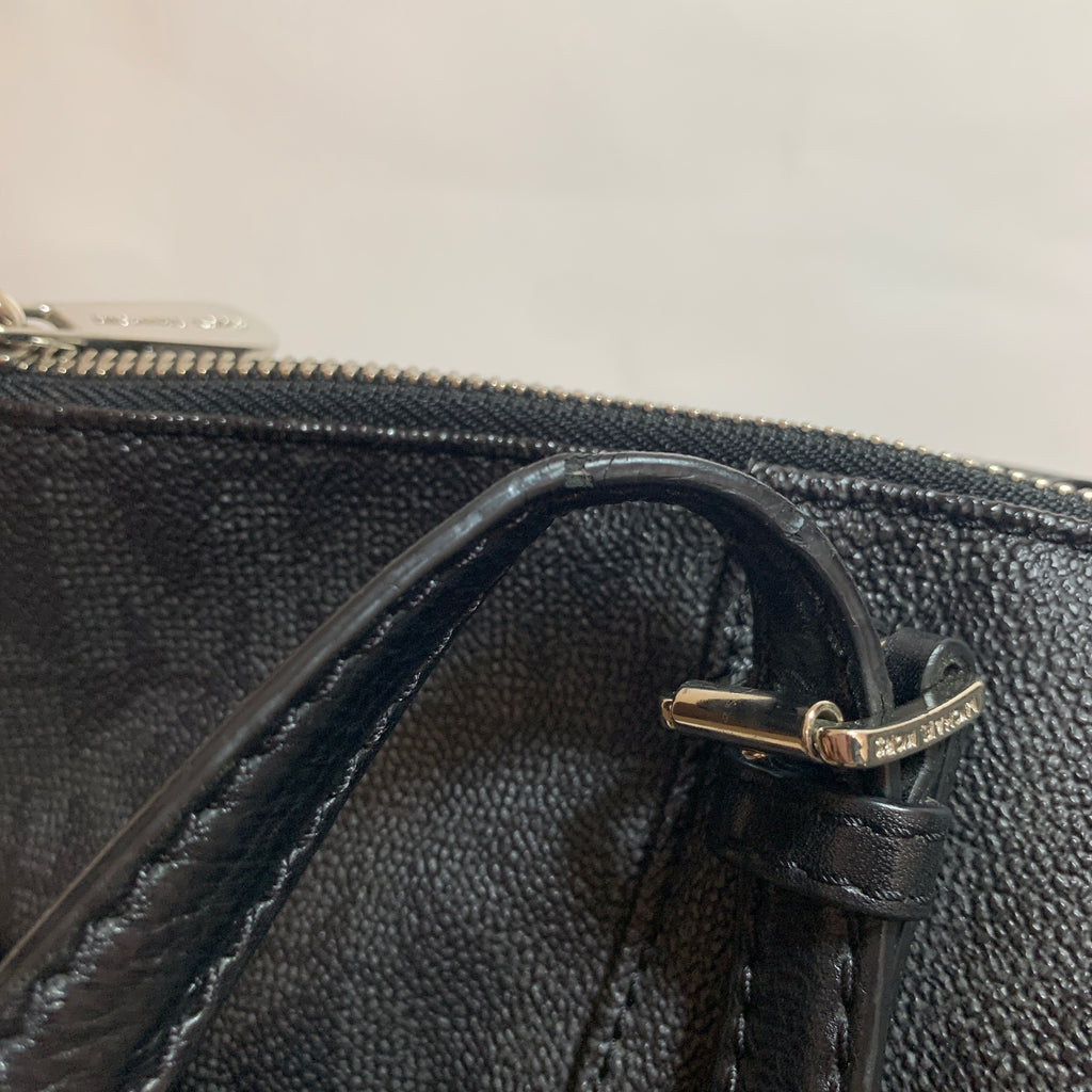 Michael Kors Black Monogram Coated Canvas Shoulder Bag | Pre Loved |