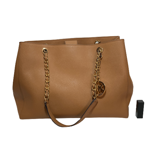 Michael Kors Tan Leather Chain Strap Tote | Pre Loved |