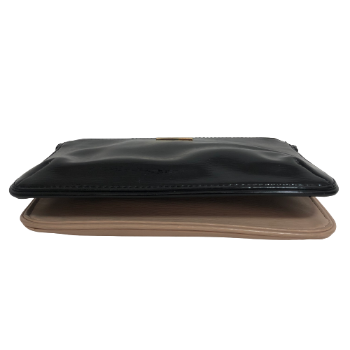 Ted Baker Black and Beige Double Sided Leather Convertible Shoulder Bag | Pre loved |