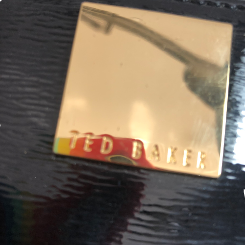 Ted Baker Black and Beige Double Sided Leather Convertible Shoulder Bag | Pre loved |