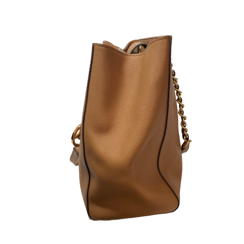 Michael Kors Tan Leather Chain Strap Tote | Pre Loved |