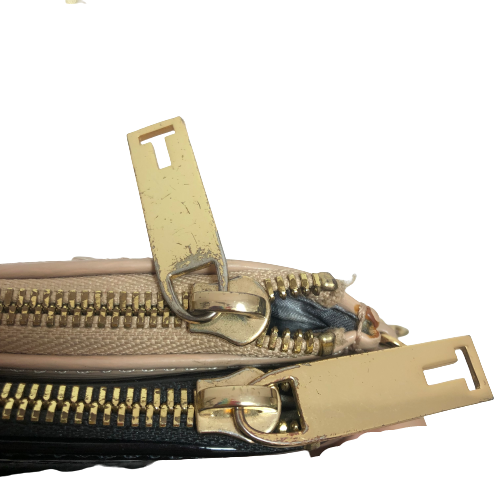 Ted Baker Black and Beige Double Sided Leather Convertible Shoulder Bag | Pre loved |