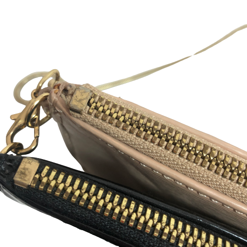 Ted Baker Black and Beige Double Sided Leather Convertible Shoulder Bag | Pre loved |