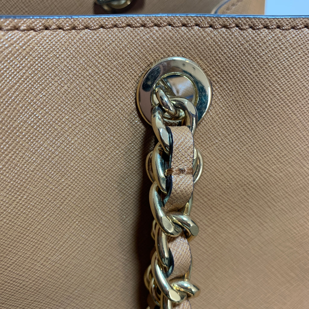 Michael Kors Tan Leather Chain Strap Tote | Pre Loved |