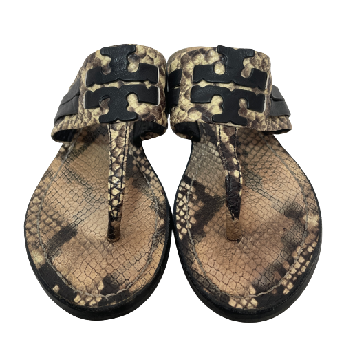 Tory Burch Snakeskin Print 'Leigh' Thong Sandals | Pre Loved |