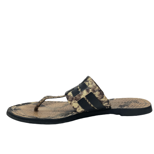 Tory Burch Snakeskin Print 'Leigh' Thong Sandals | Pre Loved |