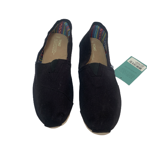 TOMS Men's Black Canvas Slip-on Shoes | Brand New |