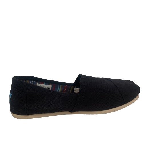 TOMS Men's Black Canvas Slip-on Shoes | Brand New |