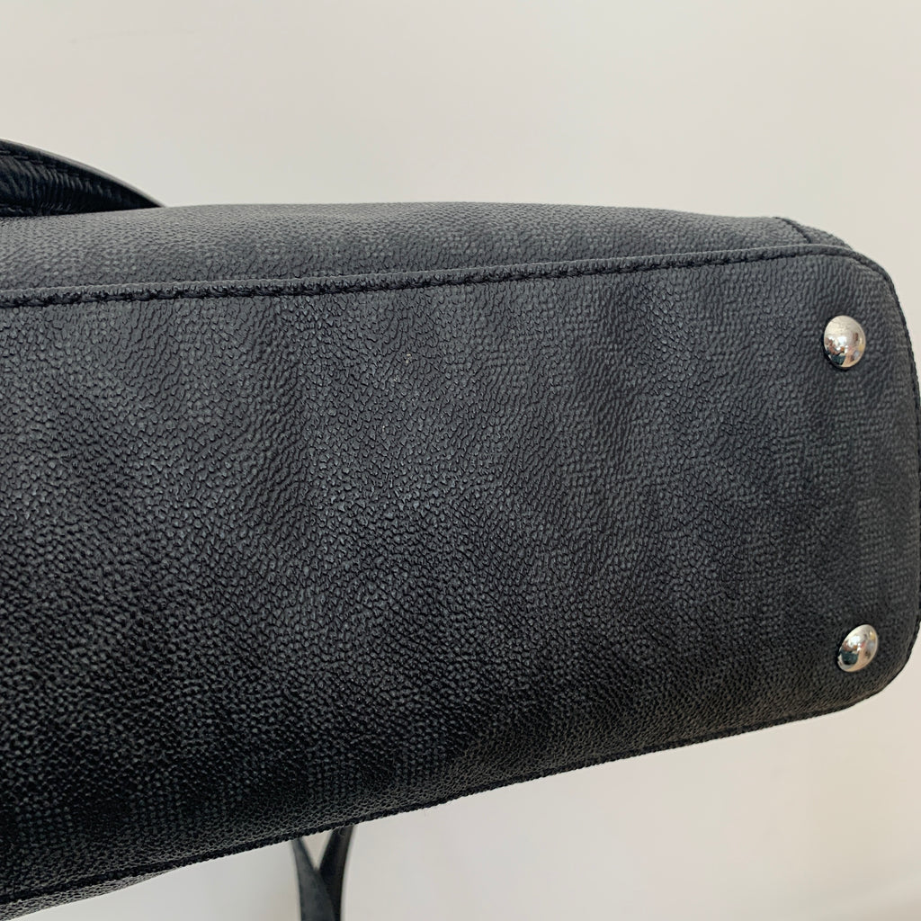 Michael Kors Black Monogram Coated Canvas Shoulder Bag | Pre Loved |