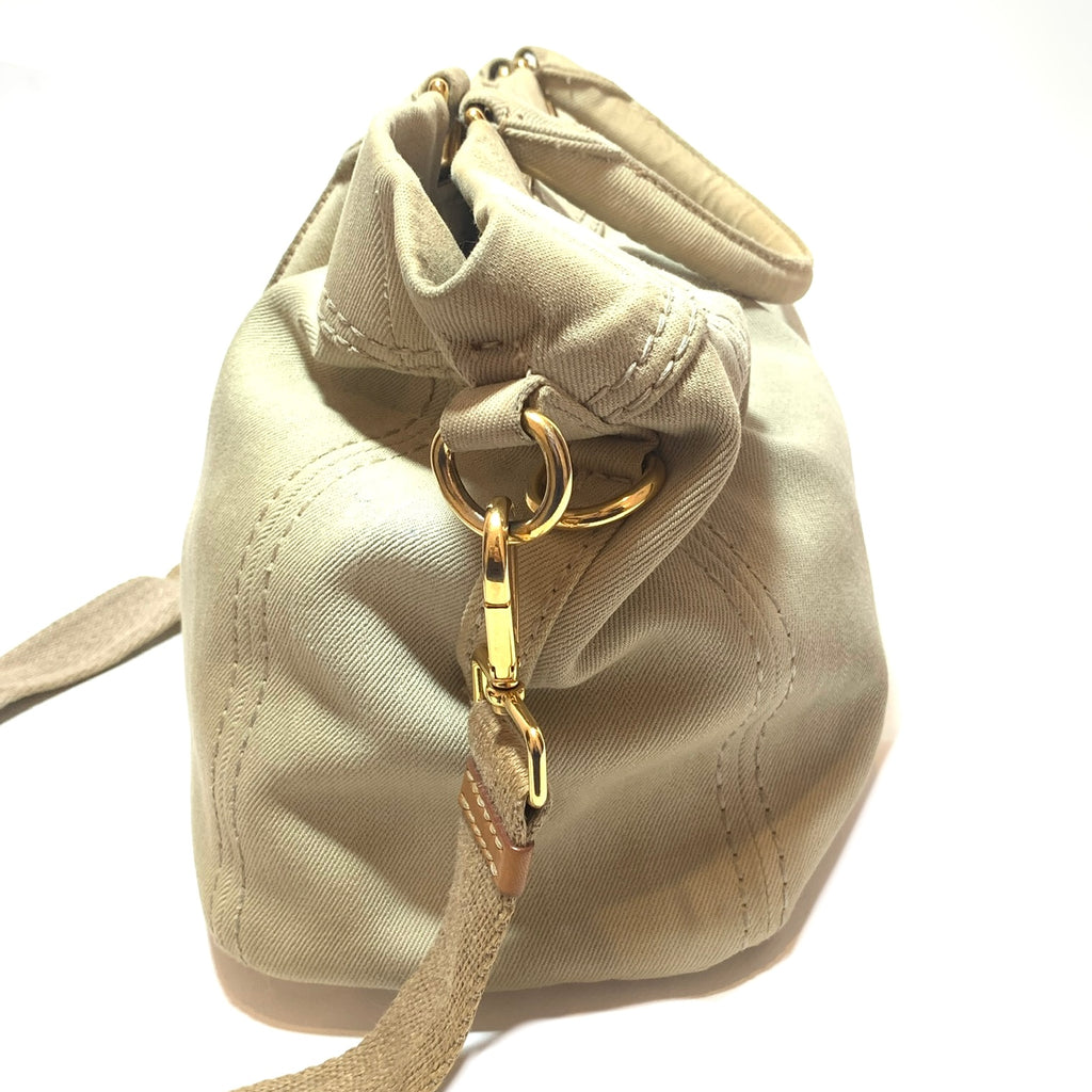 Prada Beige Canvas Satchel | Pre Loved |