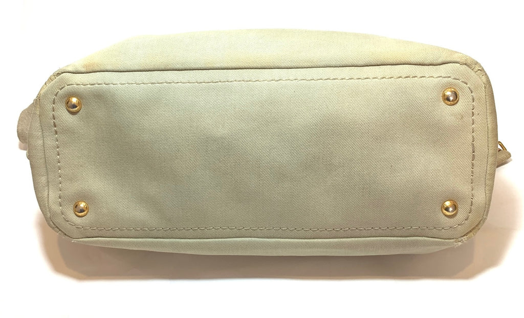 Prada Beige Canvas Satchel | Pre Loved |