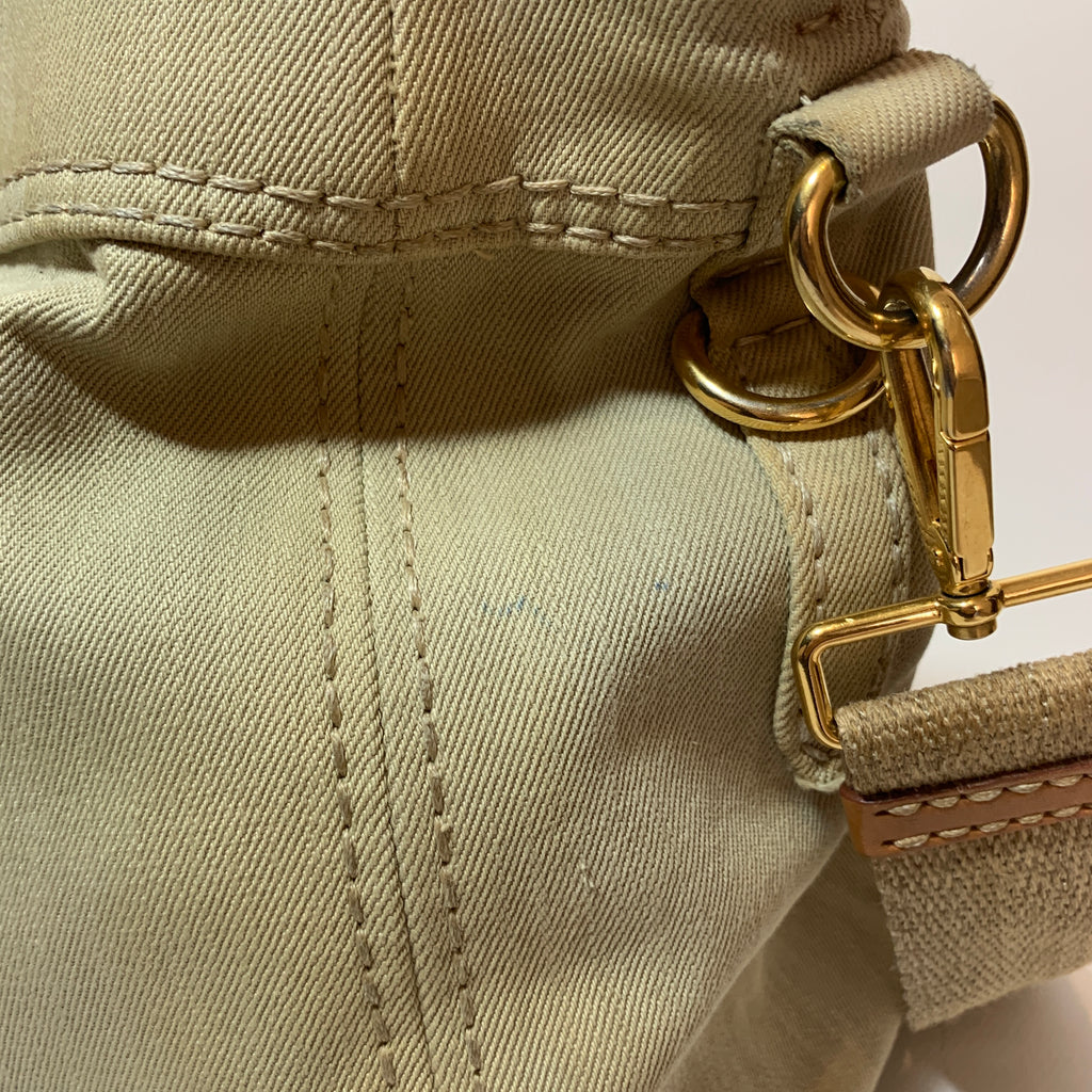 Prada Beige Canvas Satchel | Pre Loved |