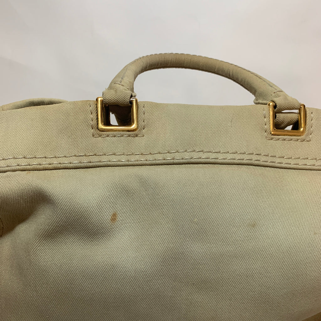 Prada Beige Canvas Satchel | Pre Loved |
