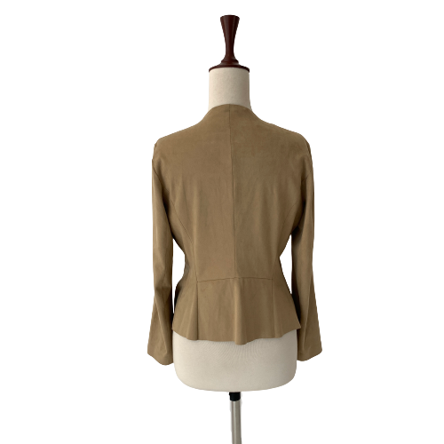 ZARA Beige Suede Open Jacket | Gently Used |