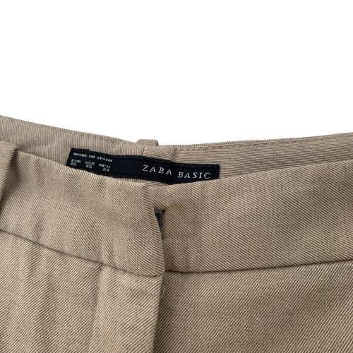 ZARA Beige Cuffed Pants | Pre Loved |