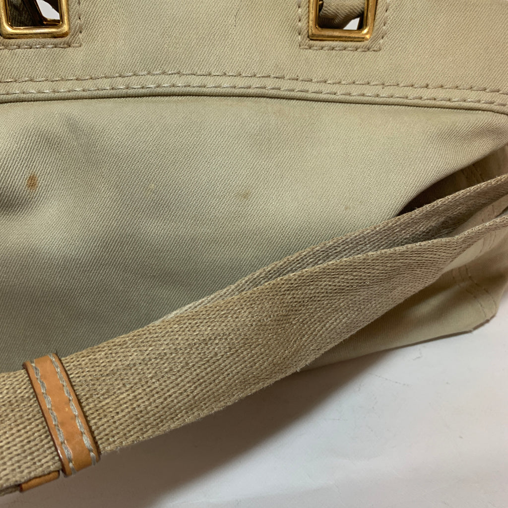 Prada Beige Canvas Satchel | Pre Loved |