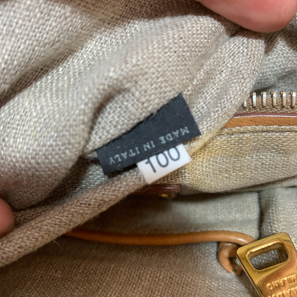 Prada Beige Canvas Satchel | Pre Loved |