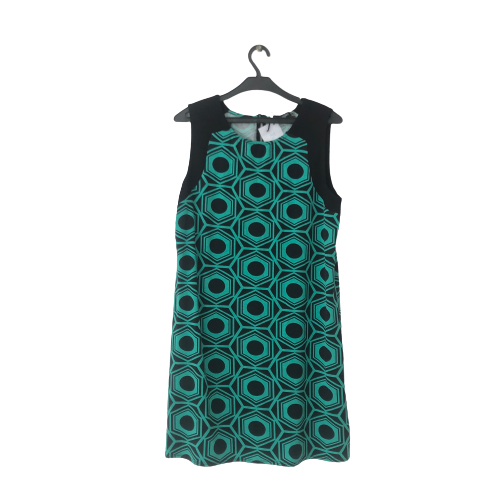 Principles Green and Black Patterned Dress