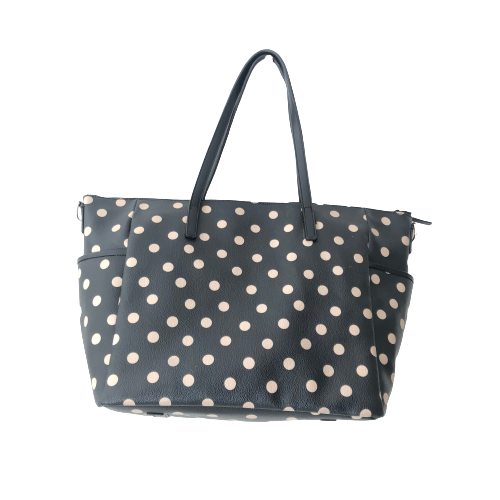 Kate Spade Large Black Polka Dot Coated Canvas Tote | Pre Loved |