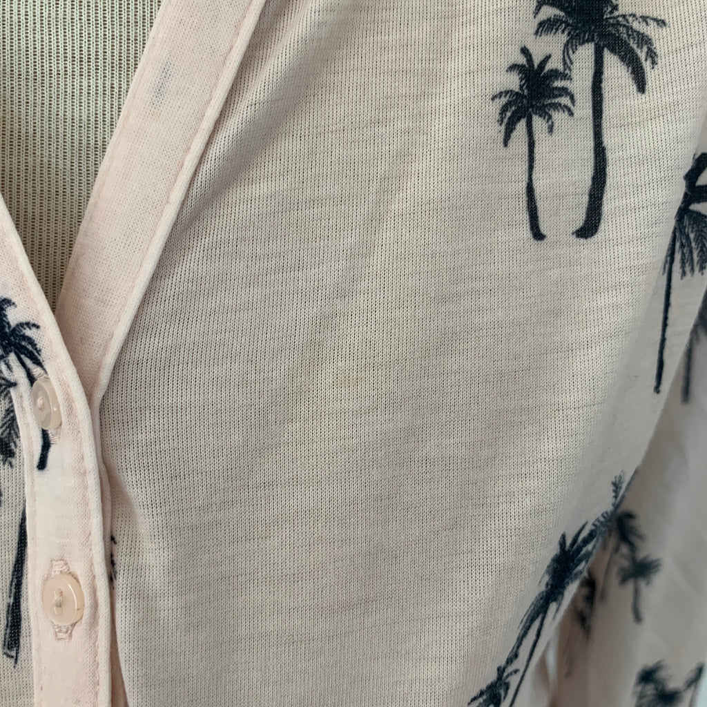 H&M Pink Palm Tree Printed Top | Gently Used |