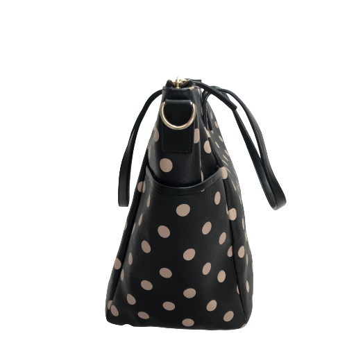 Kate Spade Large Black Polka Dot Coated Canvas Tote | Pre Loved |