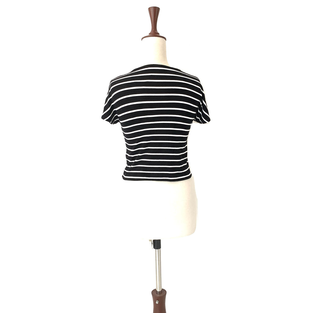 ZARA Black & White Striped Tee | Brand New |