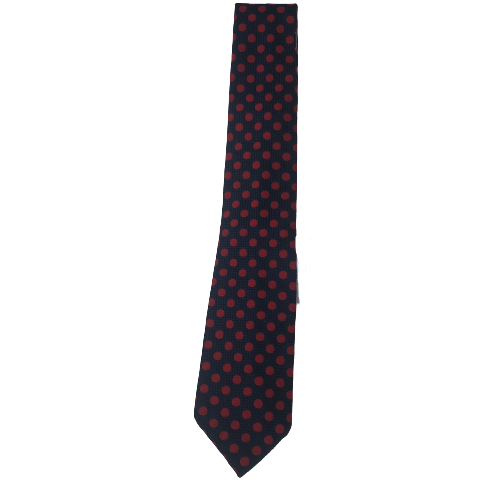St. Michael blue and red polka-dotted tie