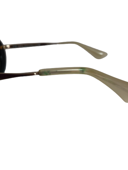 Prada SPR 16Q Black & Gold Sunglasses | Gently Used |