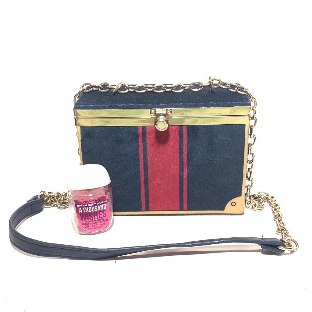 ZARA Blue Suede Box Bag | Pre Loved |