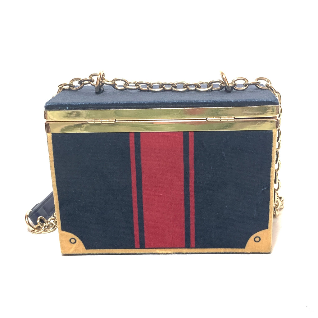 ZARA Blue Suede Box Bag | Pre Loved |