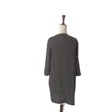 Mango Black Printed Satin Tunic | Gently Used |