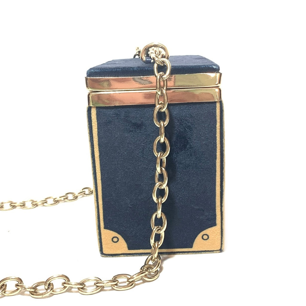 ZARA Blue Suede Box Bag | Pre Loved |